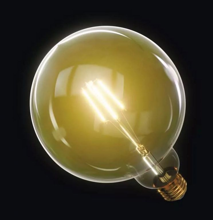 LED žiarovka Vintage, G125, 4W, E27 teplá biela+ foto5