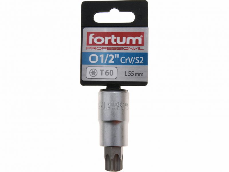FORTUM Hlavica zastrcna 1/2" x 55mm torx TX60