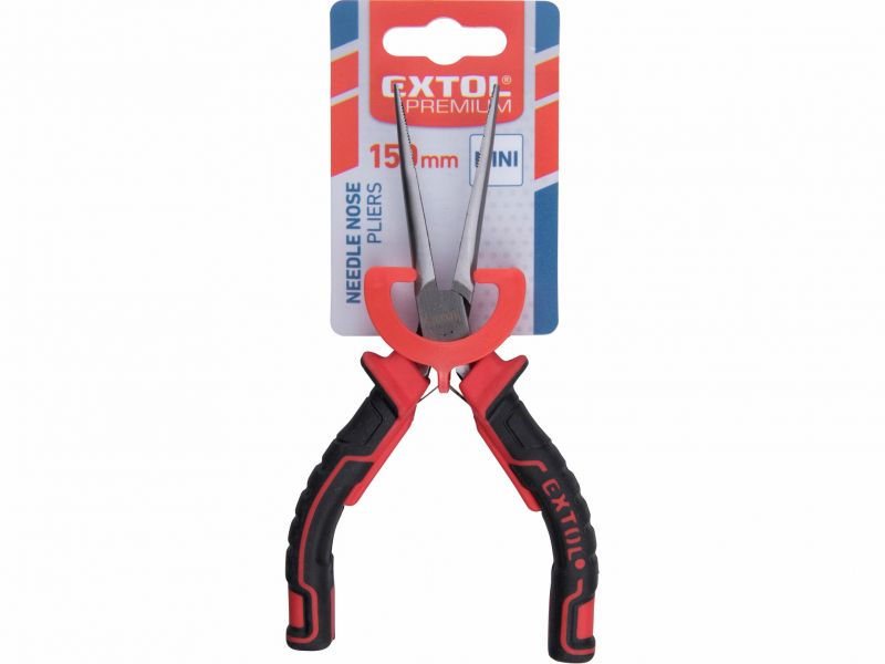 EXTOL PREMIUM Kliešte poľogulaté priame mini s dlhými čelusťami, 150mm