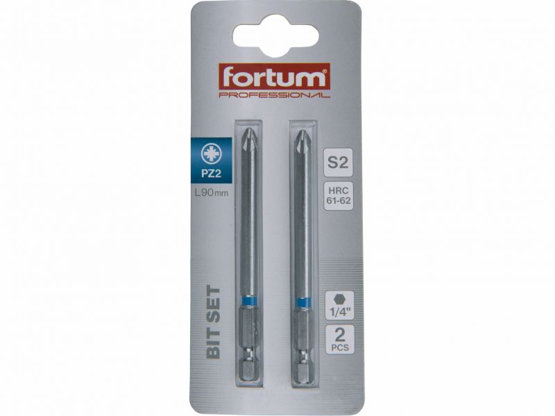 FORTUM Bity krížové PZ 2x90mm, 2ks, S2