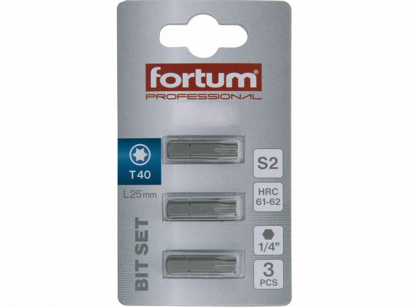 FORTUM Bity Torx TX 40x25mm 3ks, S2