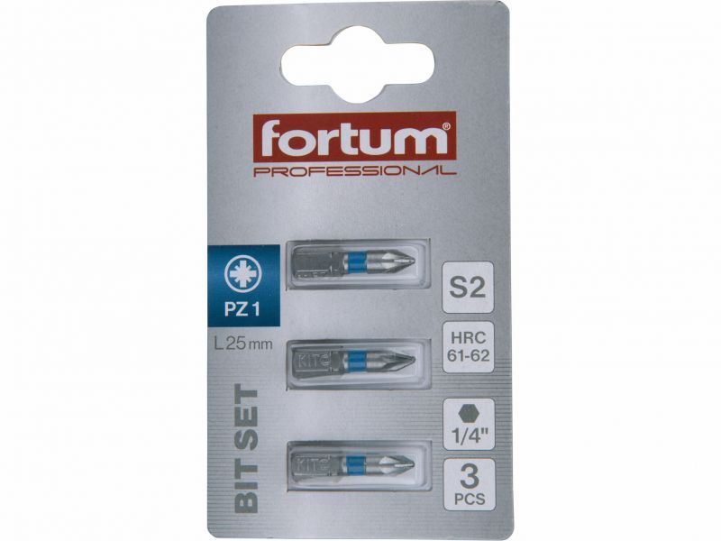 FORTUM Bity krížové PZ1x25mm, 3ks, S2