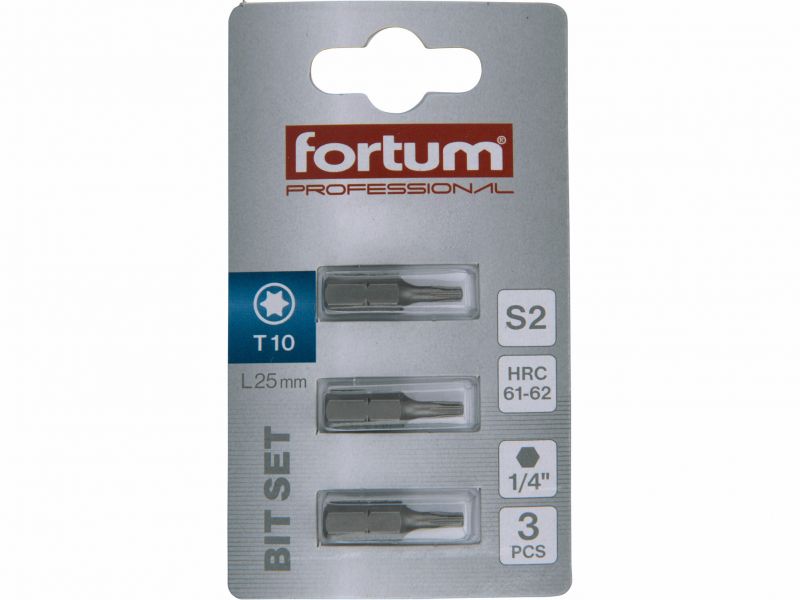 FORTUM Bity TORX TX10x25mm, 3ks, S2