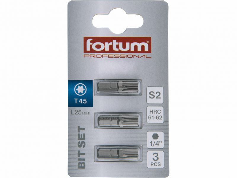 FORTUM Bity TORX TX45x25mm, 3ks, S2