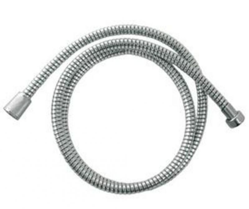Kinekus Hadica sprchová PVC, 150cm, čierno-strieborná, rotačná matica sprchy