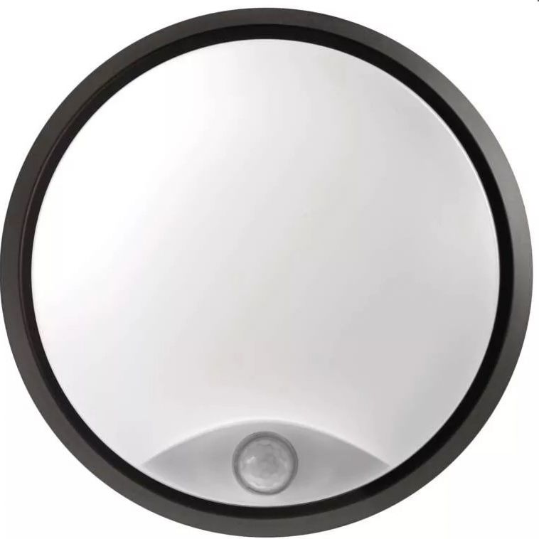 EMOS LED svietidlo prisadené kruhové so senzorom, 14W, neutrálna biela, priemer 21,5cm, čierna/biela