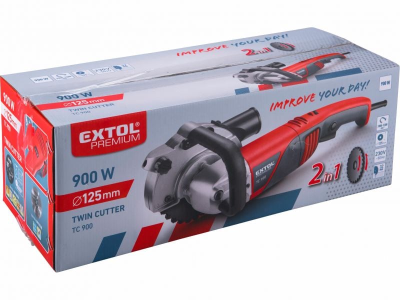 EXTOL PREMIUM Píla dvojkotúčová  protibežná  TC900 860W 125mm