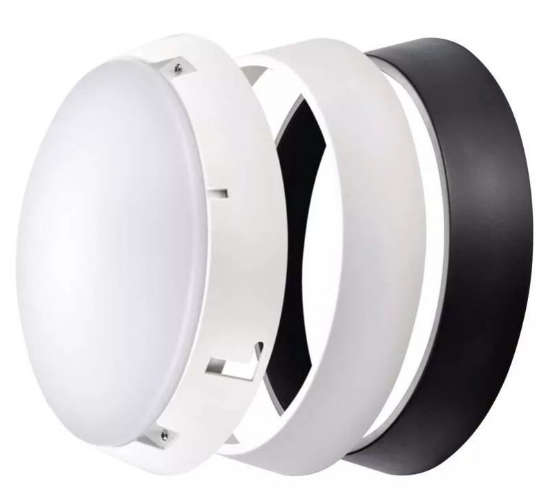 EMOS LED svietidlo prisadené kruhové, 14W, neutrálna biela, priemer 21,5cm, čierna/biela, bez senzoru