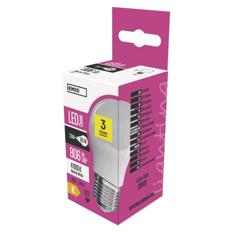 LED žiarovka Classic Mini Globe 7,3W E27 neutrálna biela foto3