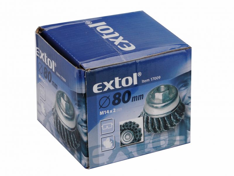 EXTOL CRAFT Kartáč hrnčekový vrkočový 2 - rad. 80mm