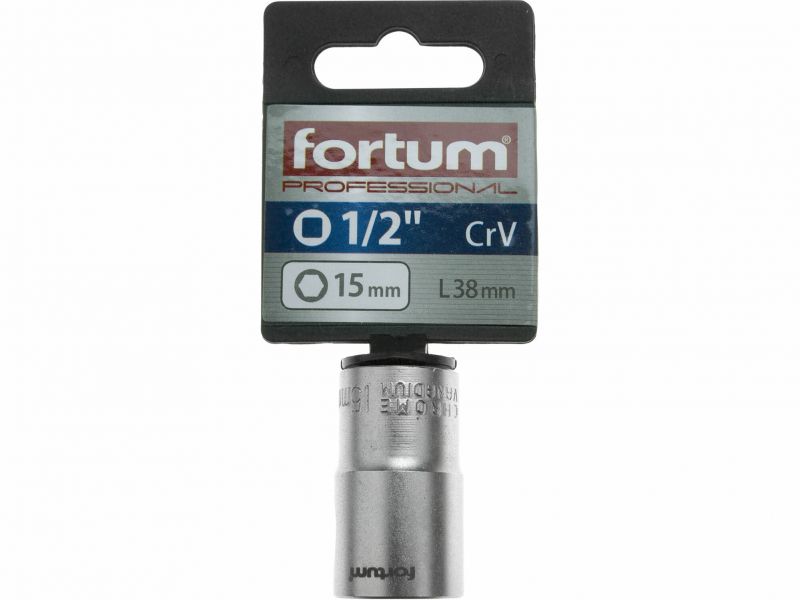 FORTUM Hlavica nastrčna 1/2" 15mm FORTUM