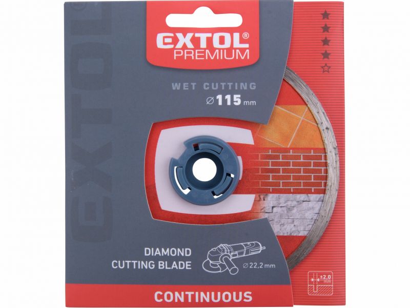 EXTOL PREMIUM Kotuc diamant 115mm plný mokré rezanie