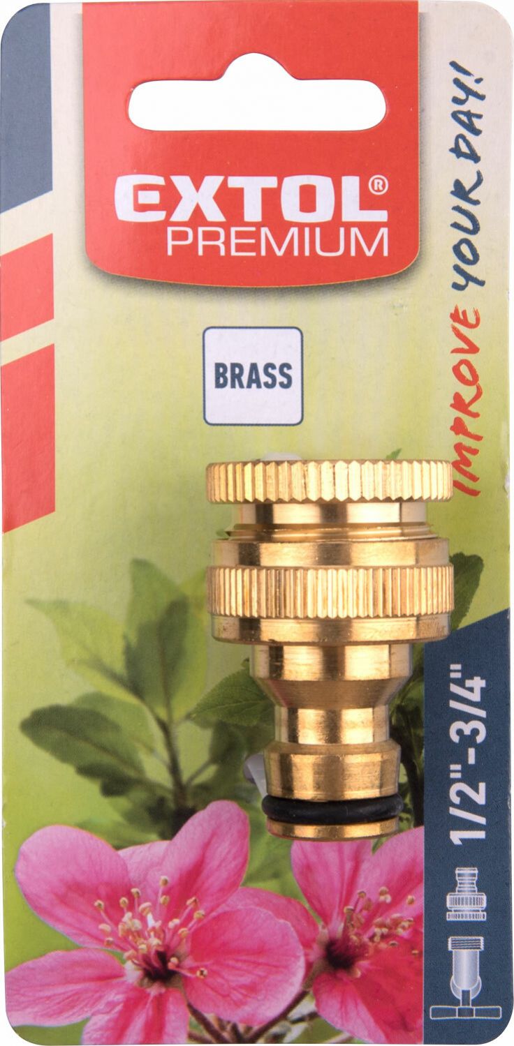EXTOL PREMIUM Spojka medzi 3/4" (1/2") + rychlospojka EP