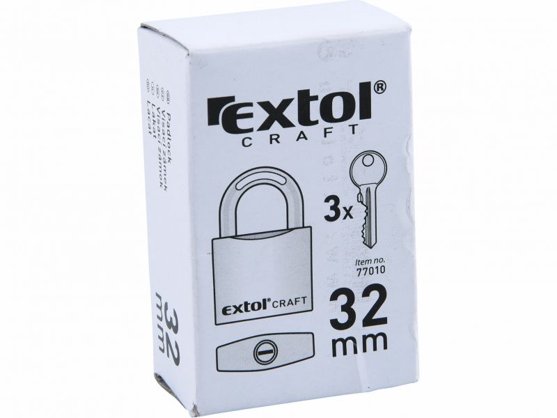 EXTOL CRAFT Zámok visiaci 32mm liatinový 3 kľúče
