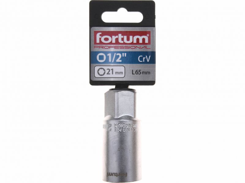 FORTUM Kľúč na sviečky 1/2" 21mm FORTUM