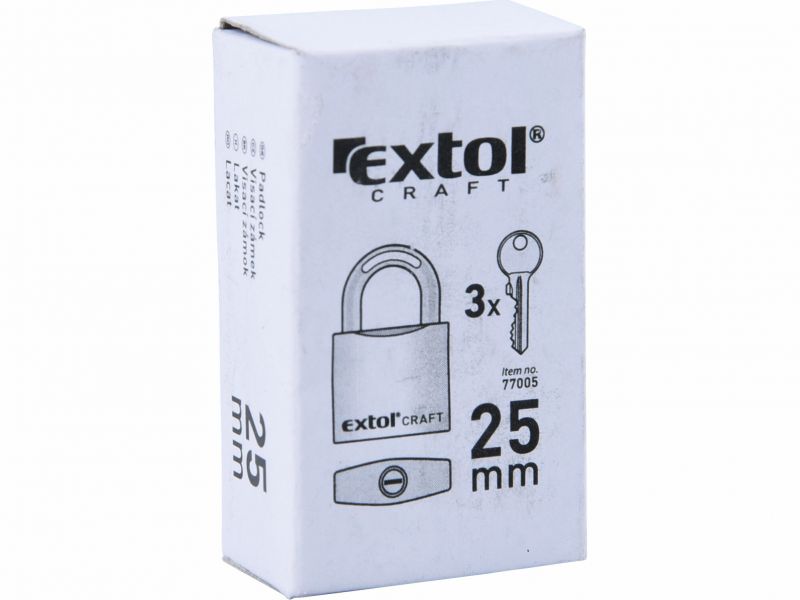 EXTOL CRAFT Zámok visiaci 25mm typ 250A