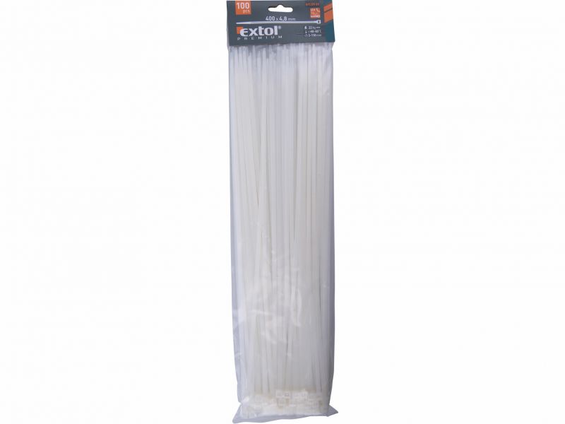 EXTOL Premium 8856116 sťahovacie pásky 400x4,8mm 100 ks