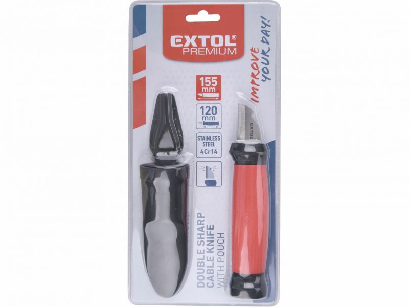 EXTOL PREMIUM Nôž na káble 35/155, obojstranné ostrie