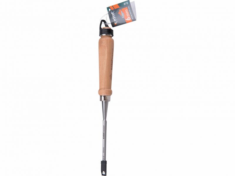 EXTOL PREMIUM Dláto s drevenou rukoväťou, 6mm, dĺžka 275mm, CrV, EXTOL PREMIUM