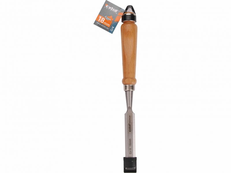 EXTOL PREMIUM Dláto s drevenou rukoväťou, 18mm, dĺžka 280mm, CrV, EXTOL PREMIUM