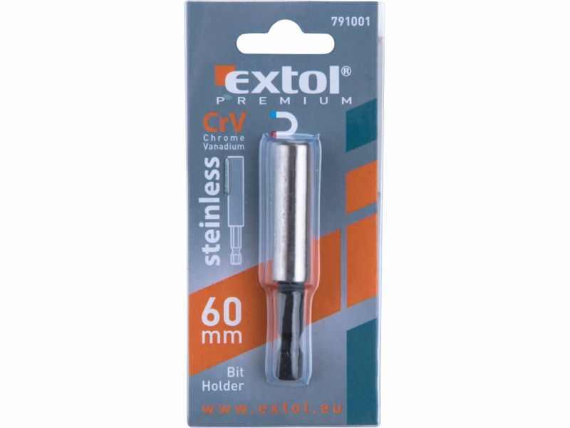 EXTOL PREMIUM Nadstavec na bity magnetický Cr-V, 60mm