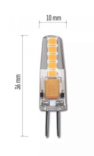 EMOS LED žiarovka Classic JC 1,9W 12V G4 teplá biela