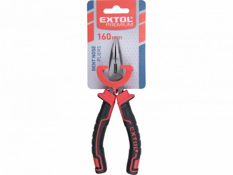 EXTOL PREMIUM Kliešte pologuľaté zahnuté 160mm