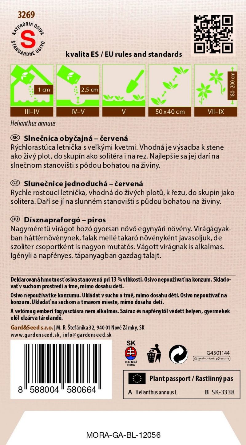 Kinekus Slnečnica obyčajná - Červená
