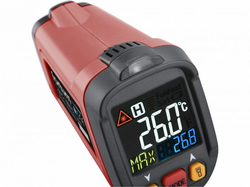 FORTUM teplomer bezkontaktný so sondou, -50 °C až 800 °C 4780401