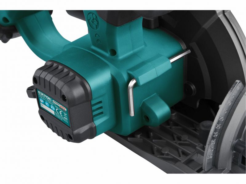 EXTOL INDUSTRIAL Píla okružná akumulátorová Share20V, bezuhlíkový motor, bez aku a nabíjačky, 165mm