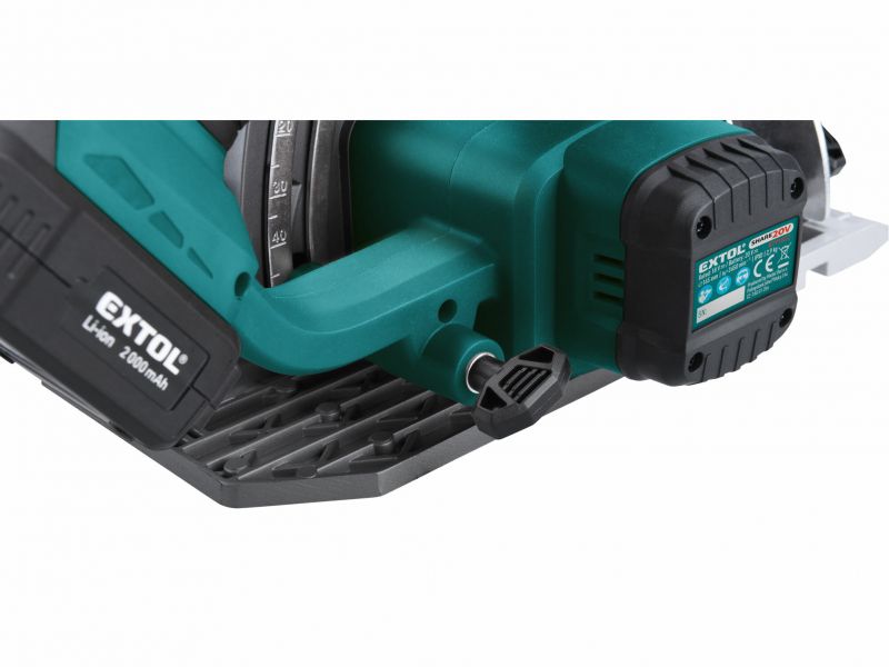 EXTOL INDUSTRIAL Píla okružná akumulátorová Share20V, bezuhlíkový motor, bez aku a nabíjačky, 165mm