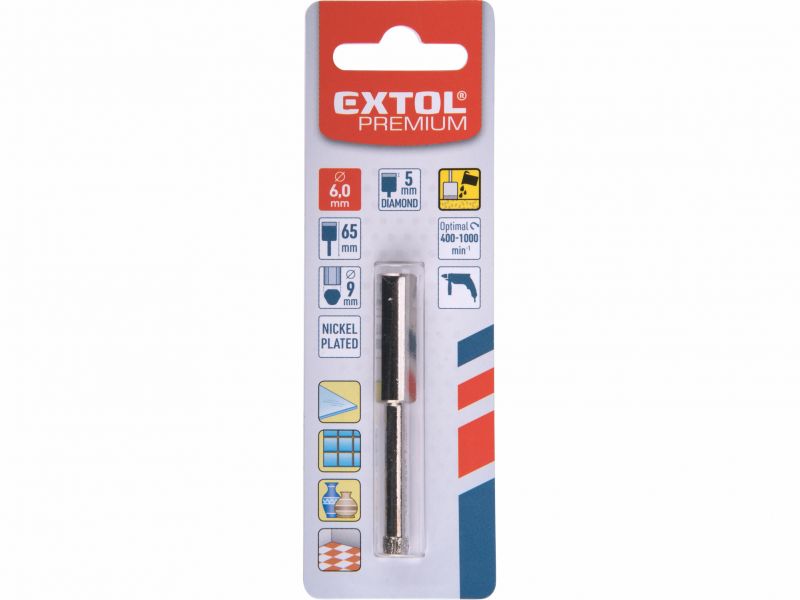 EXTOL PREMIUM Vrták korunkový diamantový, 6mm