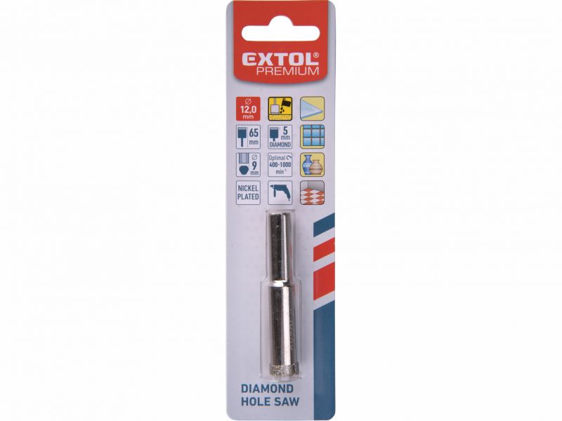 EXTOL PREMIUM Vrták korunkový diamantový, 12mm