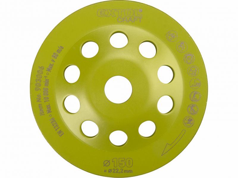 EXTOL CRAFT Kotúč brúsny diamantový, 150mm, pozdĺžne lamely