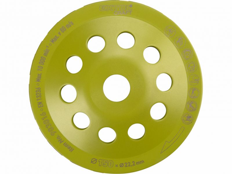 EXTOL CRAFT Kotúč brúsny diamantový, 150mm, pozdĺžne lamely