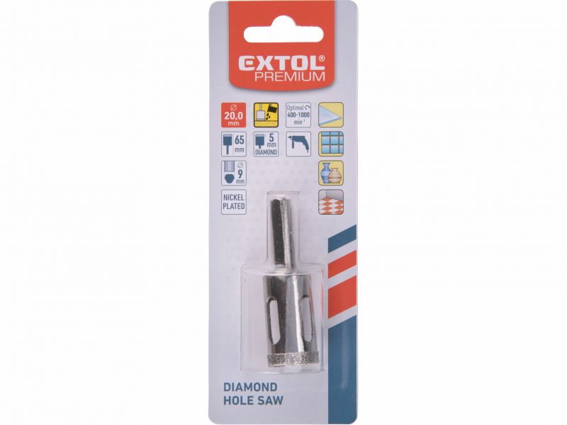 EXTOL PREMIUM Vrták korunkový diamantový, 20mm