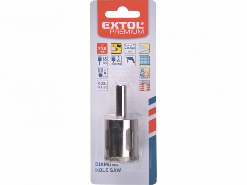 EXTOL PREMIUM Vrták korunkový diamantový, 30mm