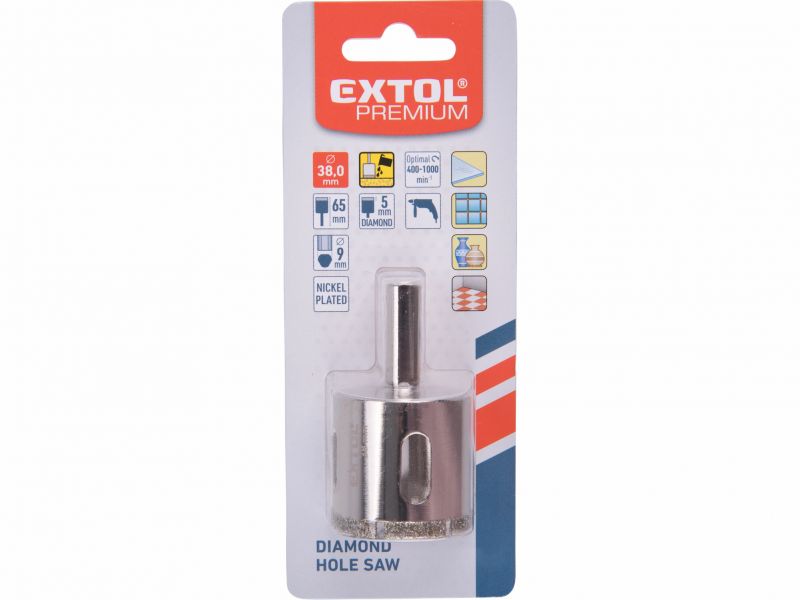 EXTOL PREMIUM Vrták korunkový diamantový, 38mm