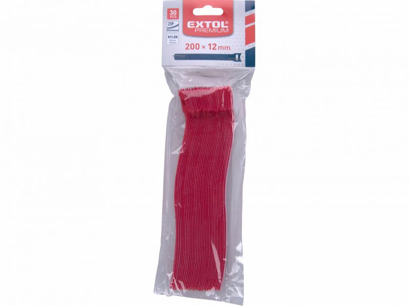 EXTOL PREMIUM Pásky sťahovacie na suchý zips, sada 30 ks