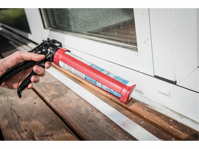 FORTUM Pištoľ na tmel poloskeletová kovová, 225mm, vypímateľný spätný posun