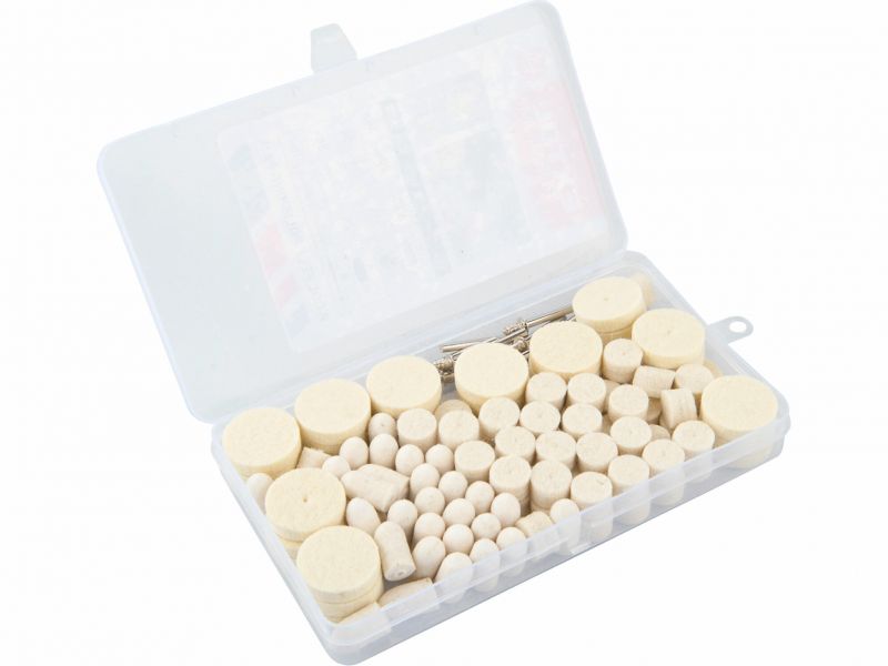 EXTOL PREMIUM Kotúče leštiace filcové pre priamu brúsku, 120ks, pr.13-25mmx7mm