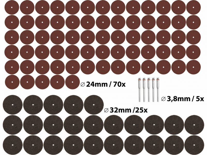 EXTOL PREMIUM Kotúče rezné pre priamu brúsku, 100ks, pr.24-32mm