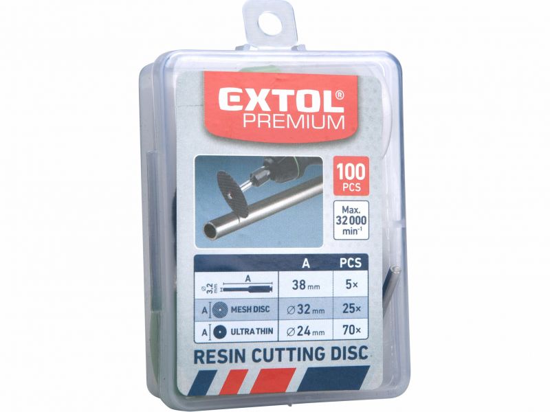 EXTOL PREMIUM Kotúče rezné pre priamu brúsku, 100ks, pr.24-32mm