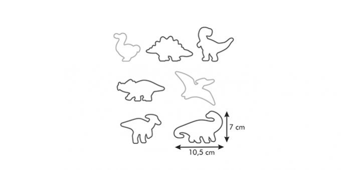 Vykrajovače dinosaraury Delicia Kids 7ks