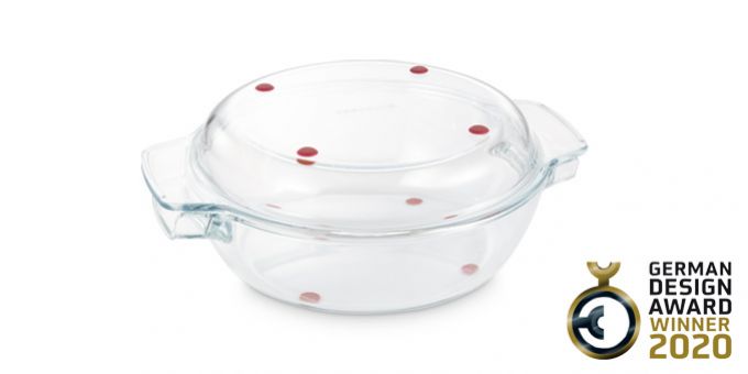 TESCOMA Okrúhly pekáč s poklopom GrandCHEF, 32cm, sklenený