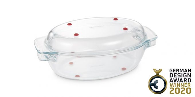 TESCOMA Oválny pekáč s poklopom GrandCHEF, 35x21cm, sklenený