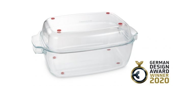 TESCOMA Pekáč s poklopom GrandCHEF 40x26 cm, sklenený