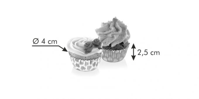 TESCOMA Cukrárske mini košíčky DELÍCIA¤4cm, 100ks, srdiečka