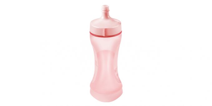 TESCOMA Pružná fľaša PAPU PAPI 200 ml, s lyžičkou, ružová
