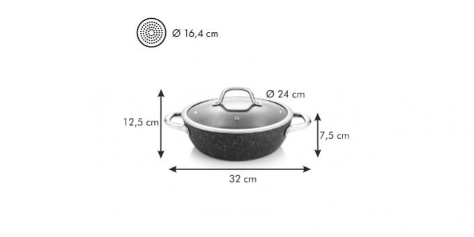 Kinekus Panvica hlb.PRESIDENT Stone s pokr.¤24cm
